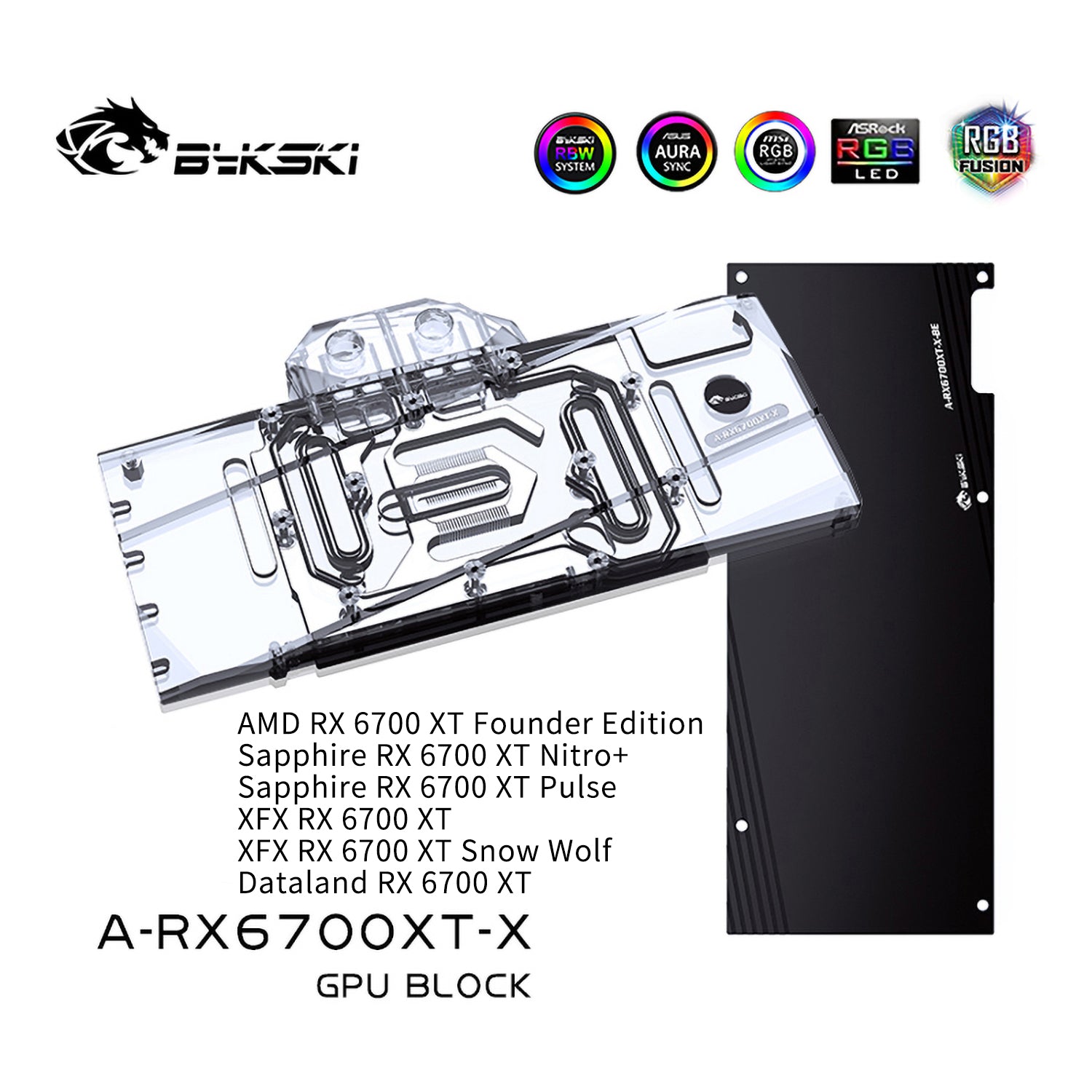 Bykski RX 6700 GPU Water Block for AMD RX 6700XT / Sapphire / XFX / Da –  FormulaMod