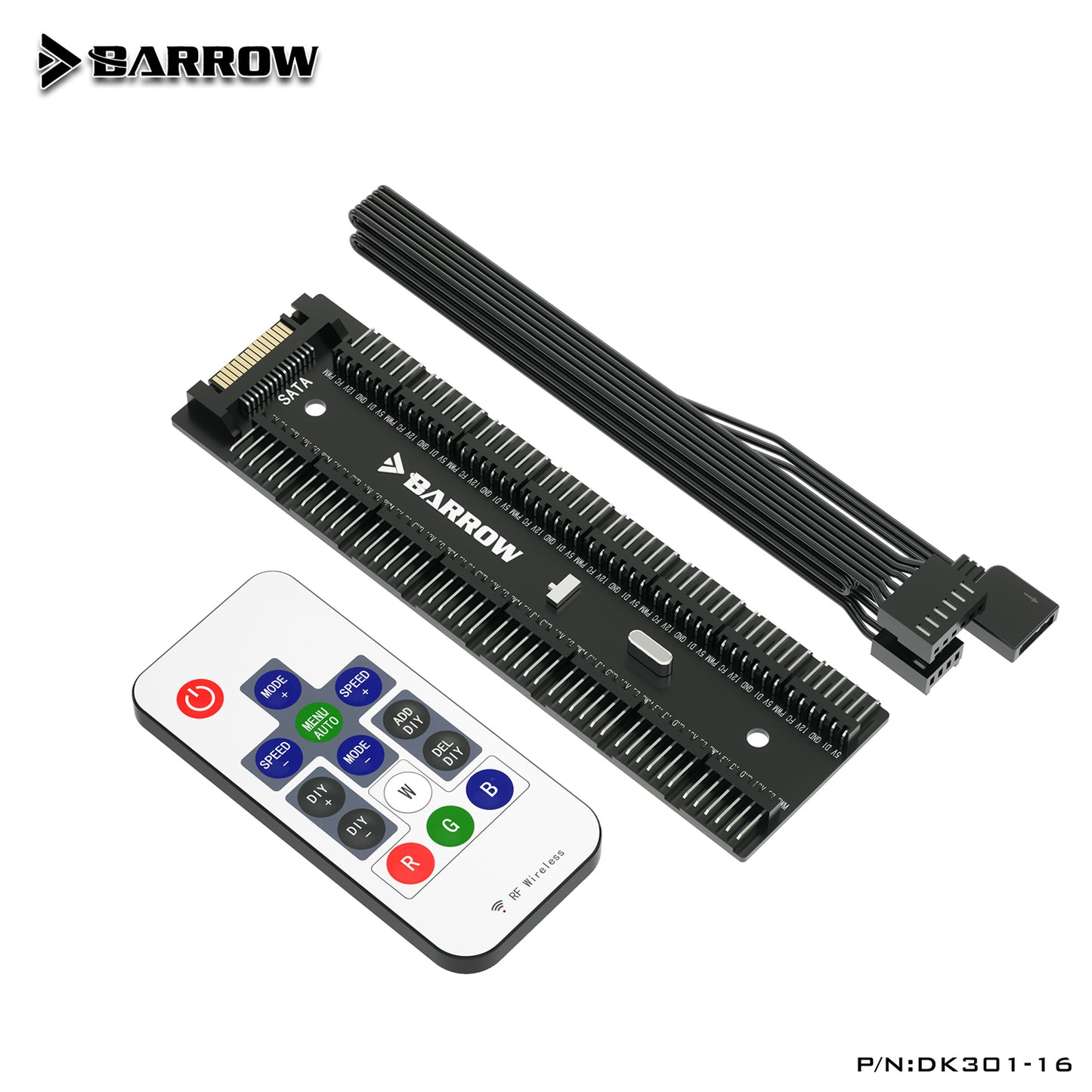 Barrow PWM Fans, LRC 2.0 5V, 6pin Interface, Light/Speed Integrated Radiator Fans, Need To Work With Controller, BF04-PR