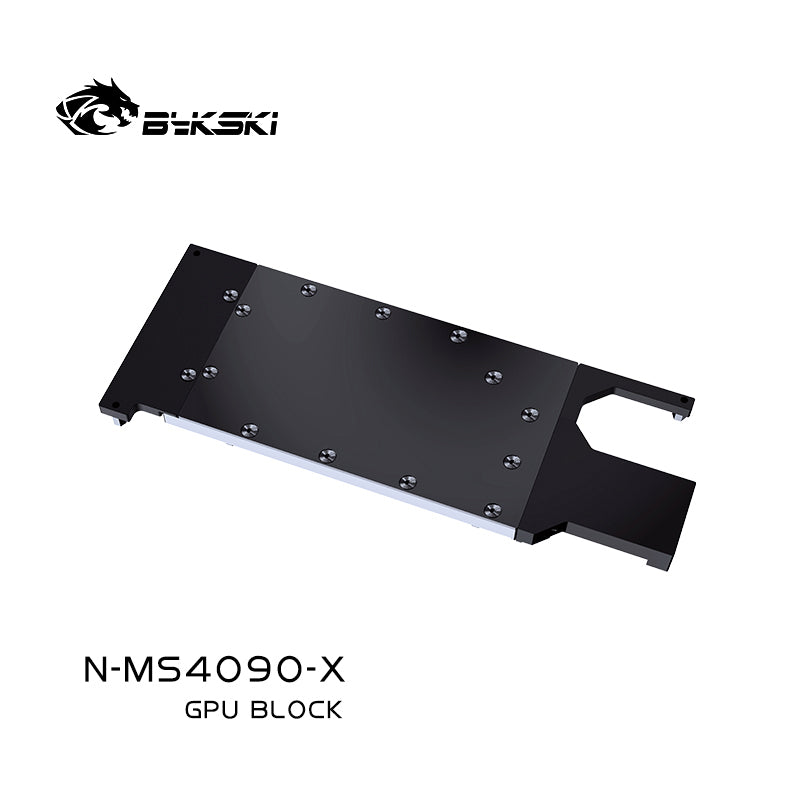 Bykski GPU Water Block For MSI RTX 4090, High Heat Resistance Material POM + Full Metal Construction With Backplate PC Water Cooling Cooler, N-MS4090-X