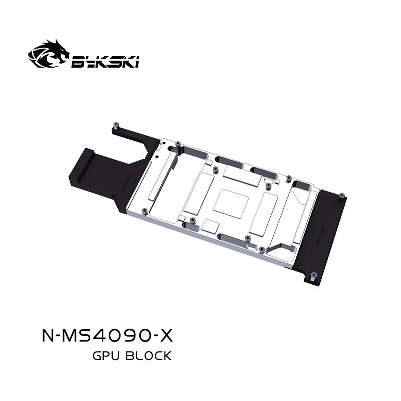 Bykski GPU Water Block For MSI RTX 4090, High Heat Resistance Material POM + Full Metal Construction With Backplate PC Water Cooling Cooler, N-MS4090-X