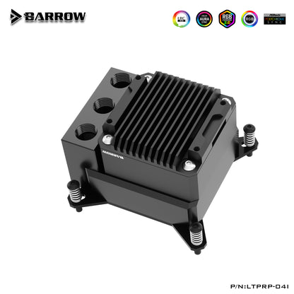 Barrow CPU Block-Pump Combo, 17W PWM/10W Intelligent AIO Block-Pump Three In One 5v A-RGB OLED Screen Metal Cooling Cover, LTPRK-04I FBLTPRK-04I LTPRKA-04 FBLTPRKA-04 LTPRK-04I M LTPRPA-04 M LTPRP-04IS LTPRPA-04