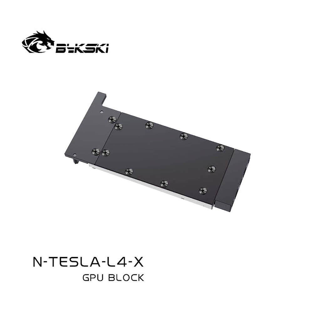 Bykski GPU Block For NVIDIA TESLA L4, High Heat Resistance Material POM + Full Metal Construction, Full Cover GPU Water Cooling Cooler Radiator Block, N-TESLA-L4-X