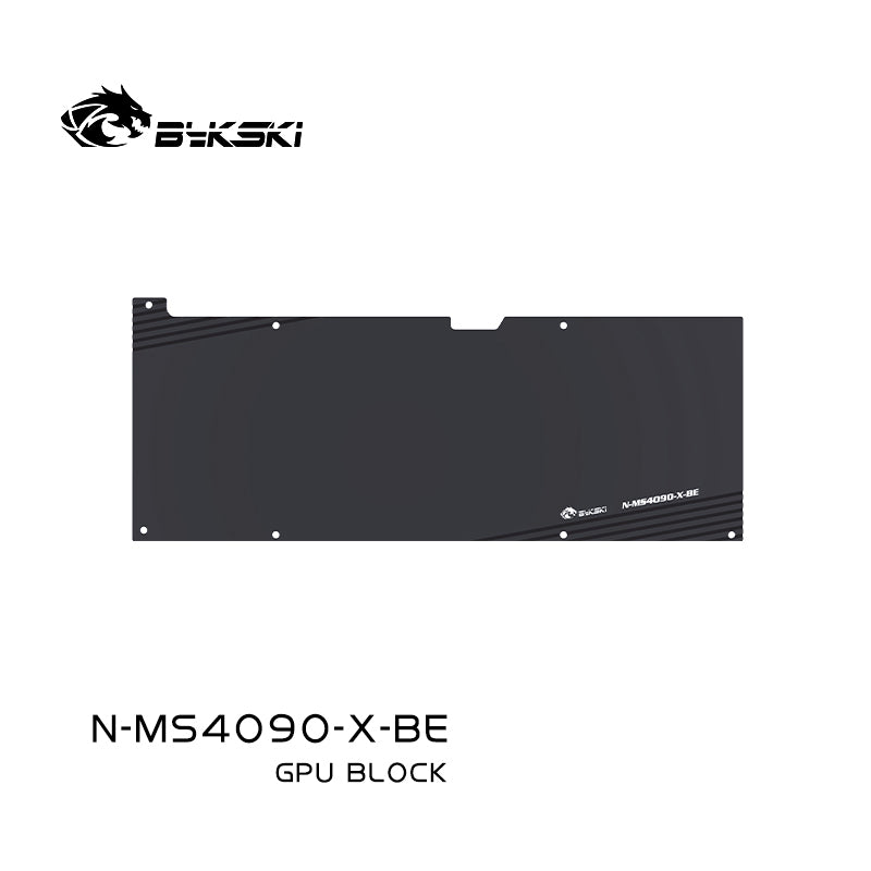 Bykski GPU Water Block For MSI RTX 4090, High Heat Resistance Material POM + Full Metal Construction With Backplate PC Water Cooling Cooler, N-MS4090-X