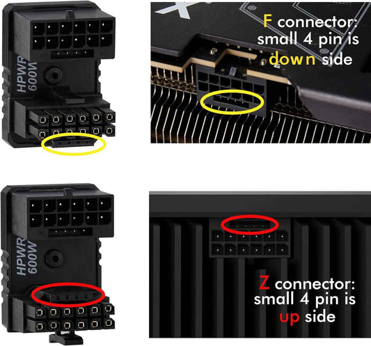 FormulaMod GPU 180 Degree Power Supply Cable Adapter , PCI-E 5.0 12+4pin 12VHPWR Video Card Turn Connectors , Fm-PCI12