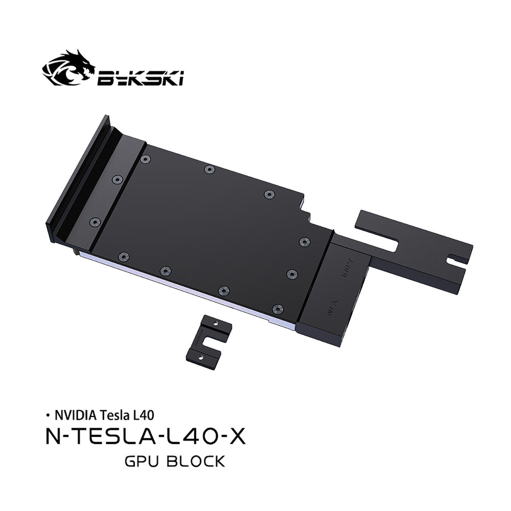 Bykski GPU Block For NVIDIA TESLA L40, High Heat Resistance Material POM + Full Metal Construction, Full Cover GPU Water Cooling Cooler Radiator Block, N-TESLA-L40-X