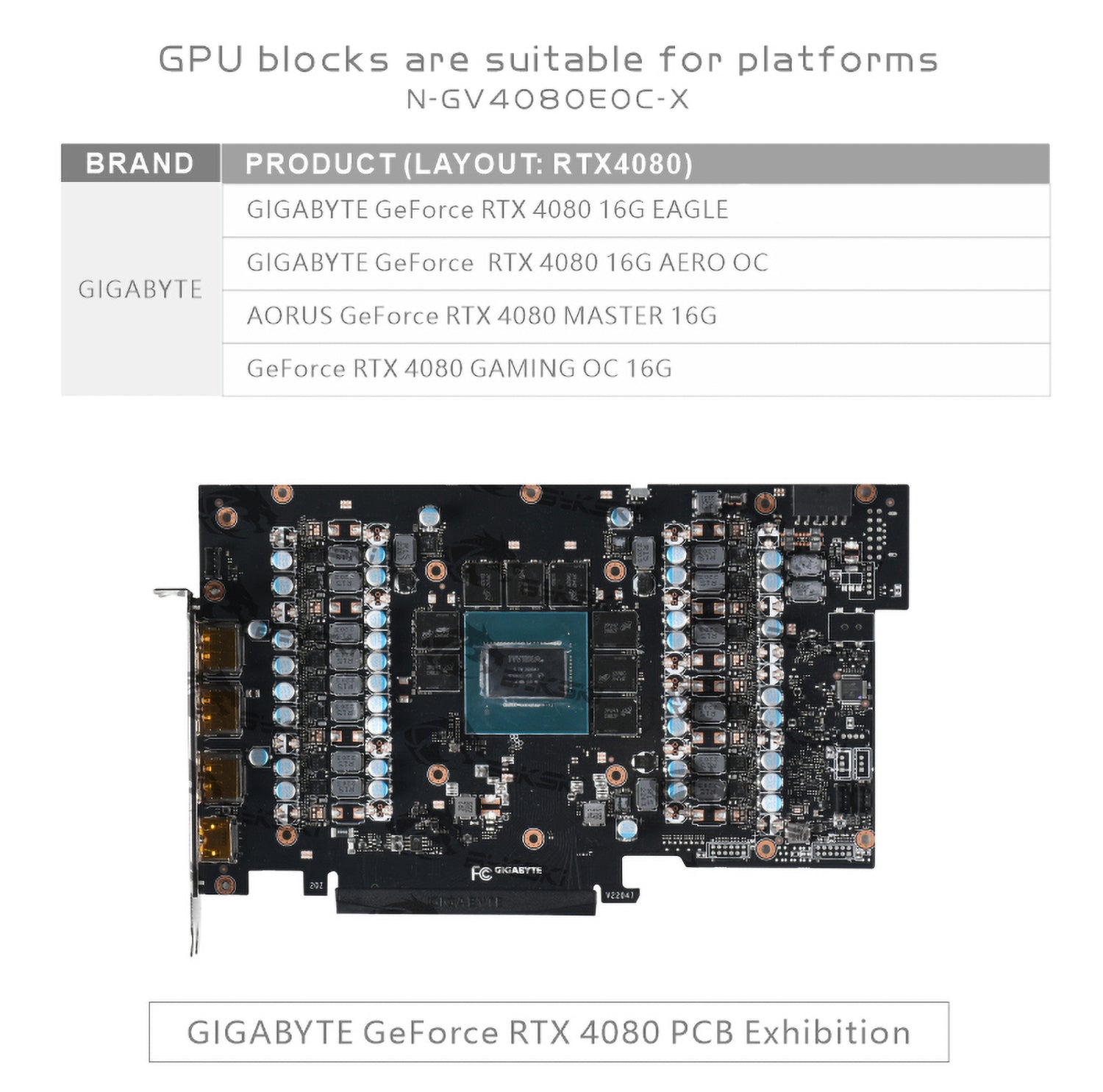 Bykski GPU Water Block For Inno3D / Galax / Gainward / AIC