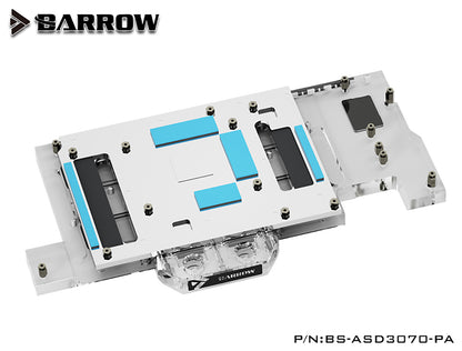 Barrow 3070 GPU Water Block For ASUS DUAL 3070, Full Cover ARGB GPU Cooler, BS-ASD3070-PA