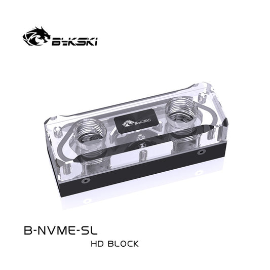 Bykski M.2 Ssd Full Acrylic Water Cooling Block Using For Solid State Drive Hard Disk Radiator, B-NVME-SL