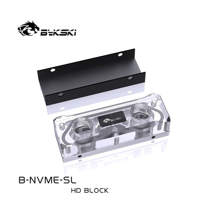 Bykski M.2 Ssd Full Acrylic Water Cooling Block Using For Solid State Drive Hard Disk Radiator, B-NVME-SL