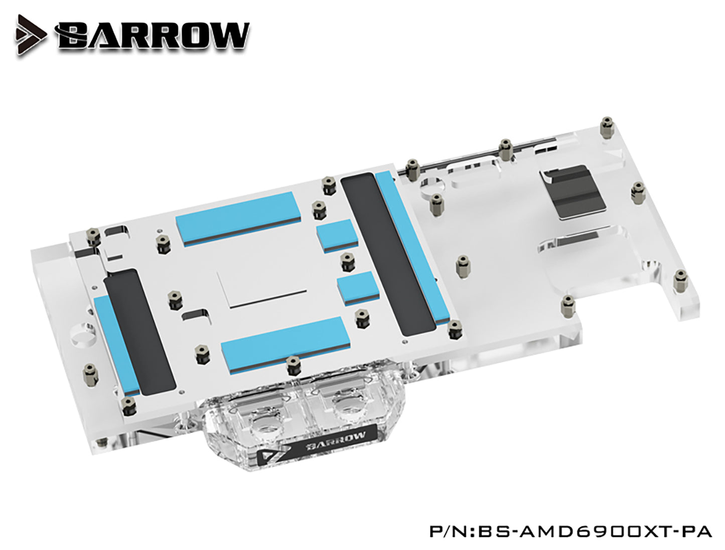 BARROW 6900 GPU Water Cooling Block, Full coverage For AMD Founder Edition MSI Sapphire RX 6900 6800 XT, BS-AMD6900XT-PA