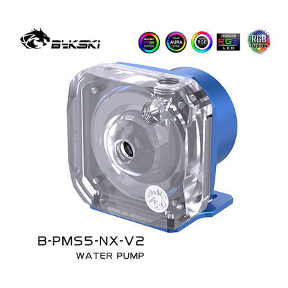 Bykski PWM D5 Pump With Cooling Kit, Aluminum Alloy Cooling Armor For Heat Dissipation, PWM Automatic Speed Control Water Cooling System, B-PMS5-NX-V2