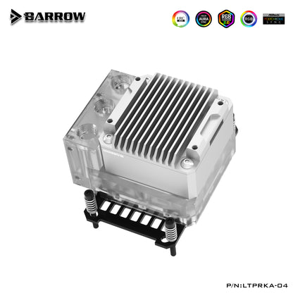 Barrow CPU Block-Pump Combo, 17W PWM/10W Intelligent AIO Block-Pump Three In One 5v A-RGB OLED Screen Metal Cooling Cover, LTPRK-04I FBLTPRK-04I LTPRKA-04 FBLTPRKA-04 LTPRK-04I M LTPRPA-04 M LTPRP-04IS LTPRPA-04