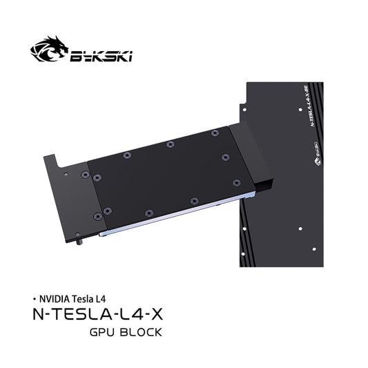 Bykski GPU Block For NVIDIA TESLA L4, High Heat Resistance Material POM + Full Metal Construction, Full Cover GPU Water Cooling Cooler Radiator Block, N-TESLA-L4-X