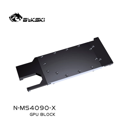 Bykski GPU Water Block For MSI RTX 4090, High Heat Resistance Material POM + Full Metal Construction With Backplate PC Water Cooling Cooler, N-MS4090-X