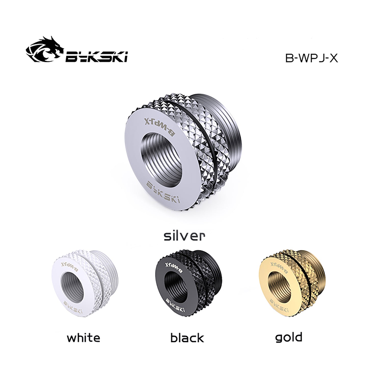 Bykski Boutique Diamond Pattern , G1/4'' Crossing Connector, For Water Inlet From Case Top-cover/Complex Waterway, B-WPJ-X