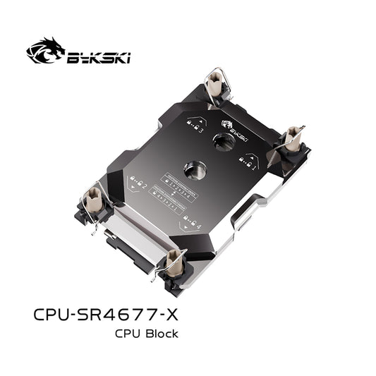 Bykski CPU block for Intel LGA4677 Server, AI Cloud Server, Water Cooling Cooler CPU-SR4677-X