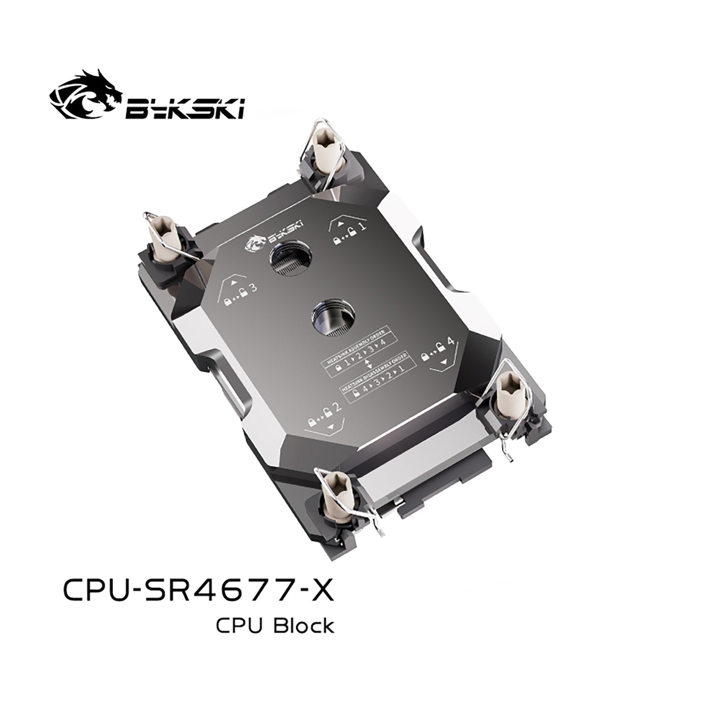 Bykski CPU block for Intel LGA4677 Server, AI Cloud Server, Water Cooling Cooler CPU-SR4677-X