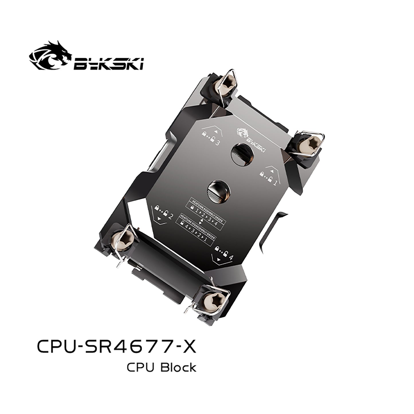 Bykski CPU block for Intel LGA4677 Server, AI Cloud Server, Water Cooling Cooler CPU-SR4677-X