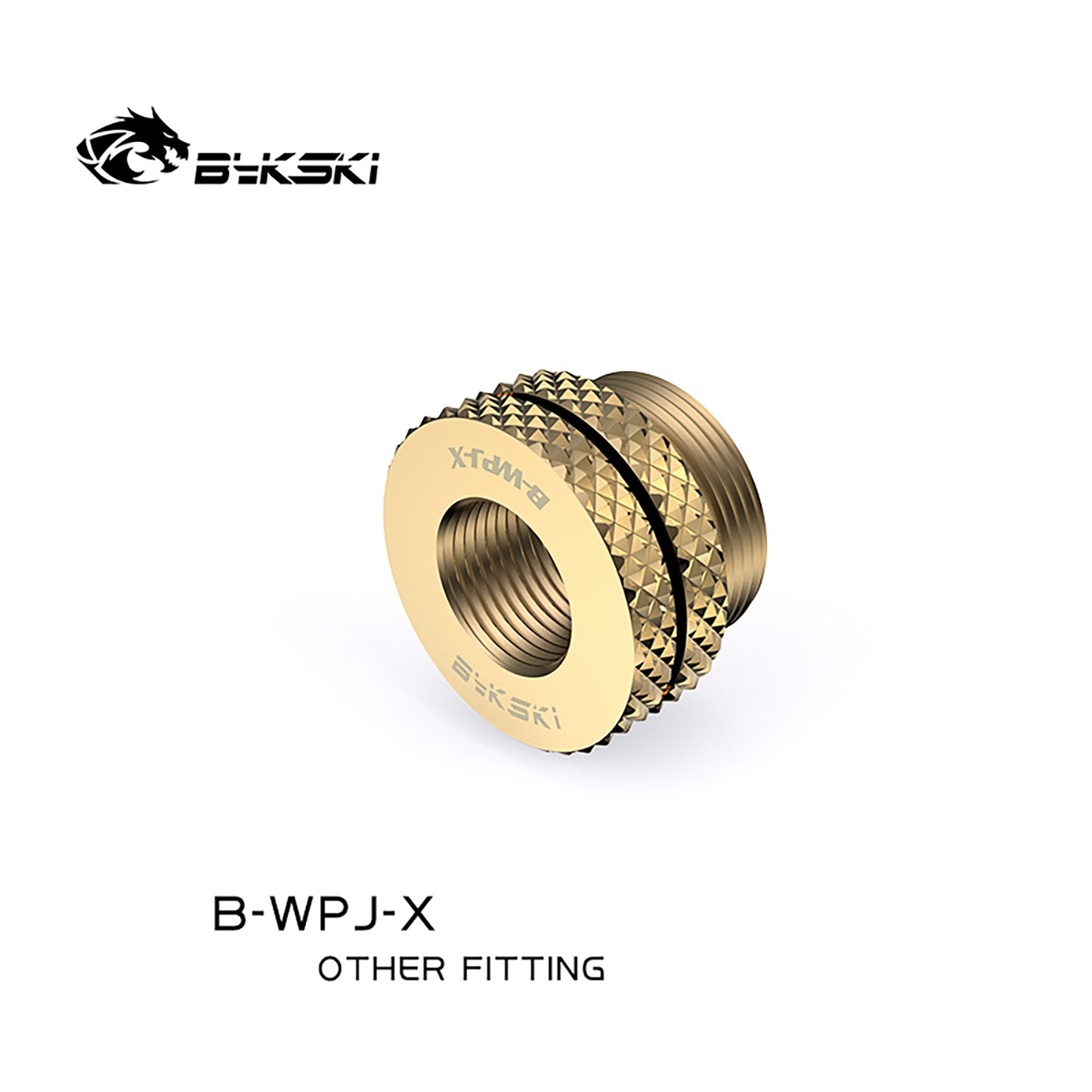 Bykski Boutique Diamond Pattern , G1/4'' Crossing Connector, For Water Inlet From Case Top-cover/Complex Waterway, B-WPJ-X