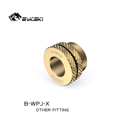 Bykski Boutique Diamond Pattern , G1/4'' Crossing Connector, For Water Inlet From Case Top-cover/Complex Waterway, B-WPJ-X