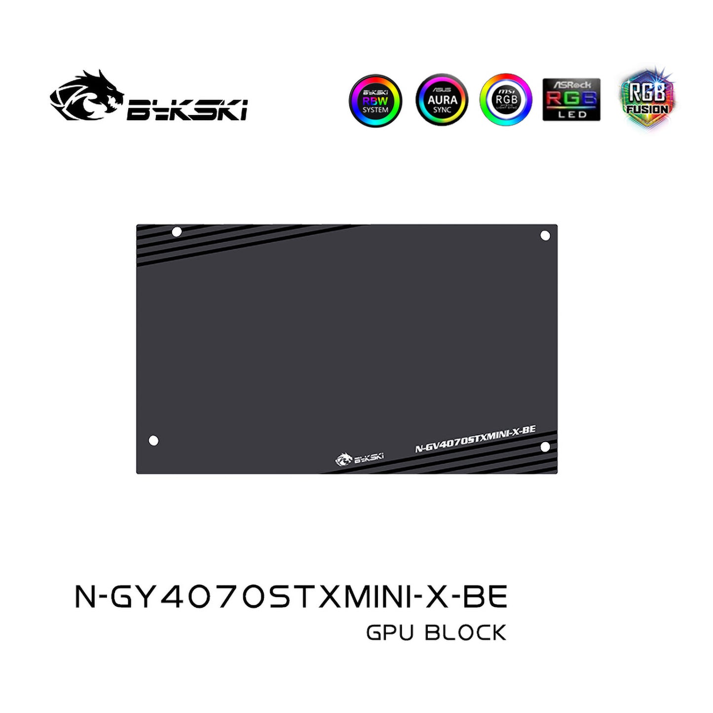 Bykski GPU Water Block For Gainward GeForce RTX 4070 Super, Full Cover With Backplate PC Water Cooling Cooler, N-GY4070STXMINI-X