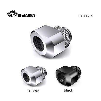 Bykski 10/15/20/25mm Offset Fitting, G1/4" Rotatable Adapter, Water Cooling Connector, CC-HR-X/10/15/20/25-X