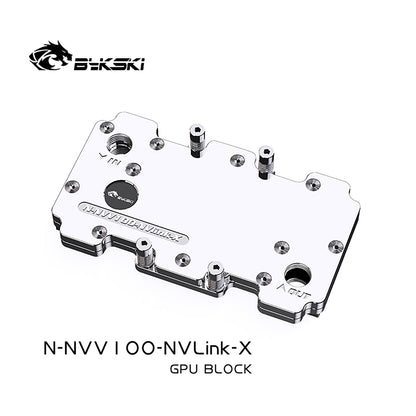 Bykski GPU Water Cooling Block For N-NVV100-NVLink-X Gaming, Graphics Card Liquid Cooler System,N-NVV100-NVLink-X