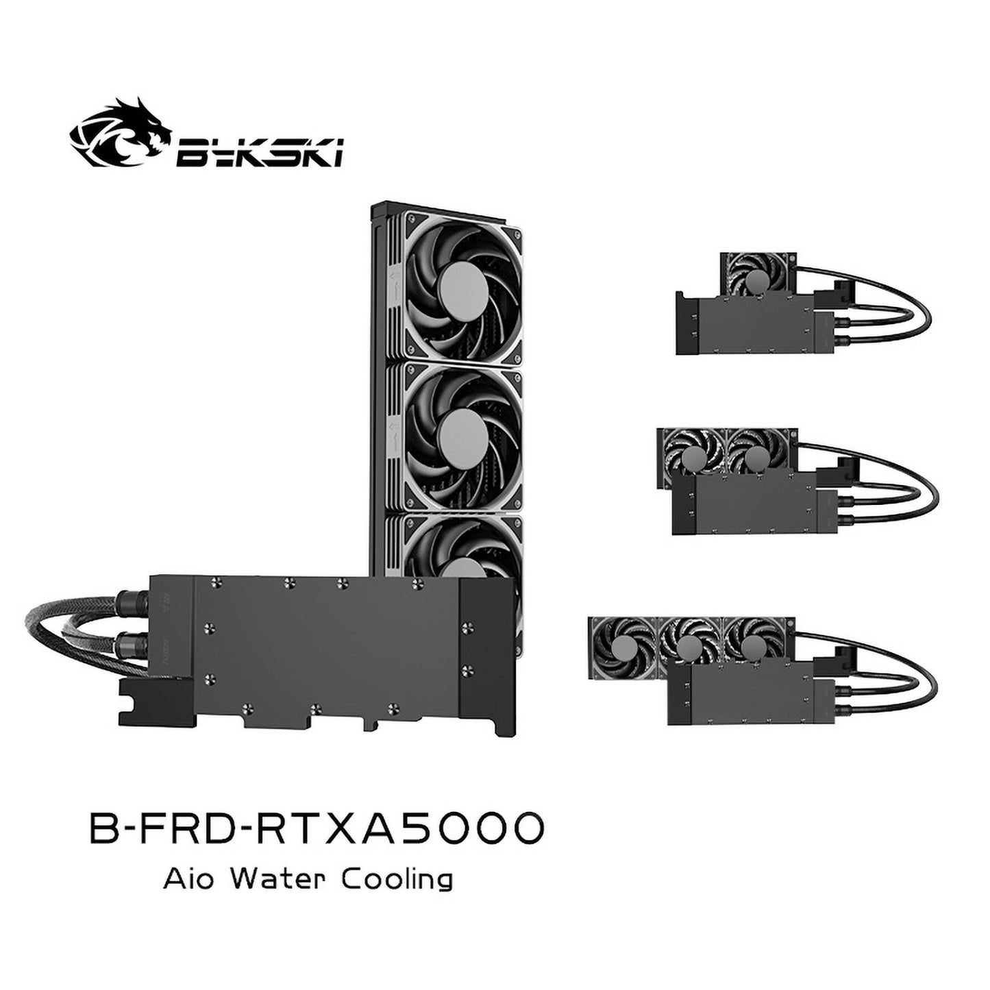 Bykski All-in-one GPU water cooling, For NVIDIA A5000, Water Cooling System Liquid Cooler,120 240 360 Radiator, B-FRD-RTXA5000