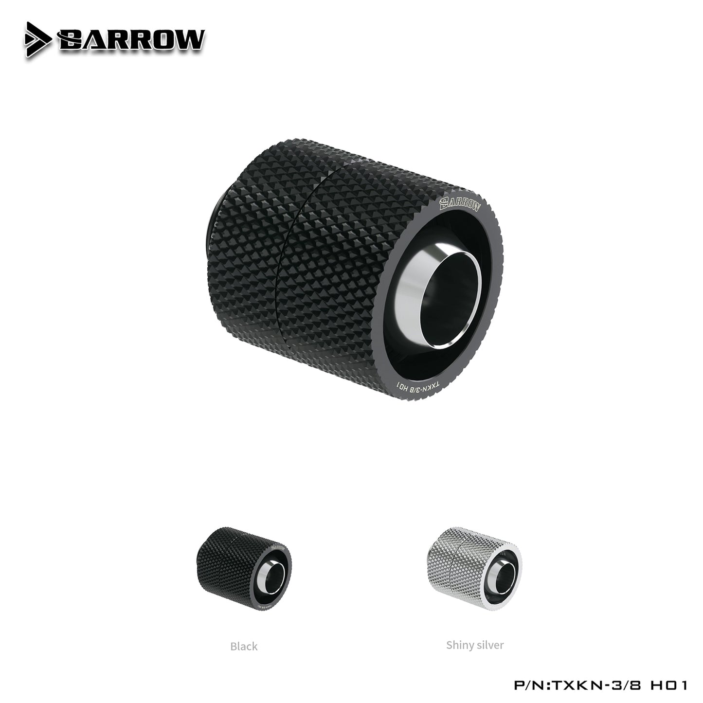 Barrow With 360° Rotary ompression Fitting(ID3/8-OD5/8)Compression Connector, Soft Tubing TXKN-3/8 H01