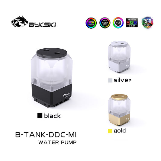 Bykski Box Shape Mini Reservoir Pump Combinations, Integrated Pump, Output Head 4 Meters, Maximum Flow 450L/H, B-TANK-DDC-MI