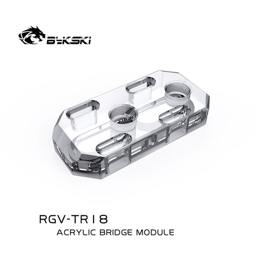 Bykski RGV-TR10-V3, Module de réglage acrylique pour plaque de distribution Bykski, décalage haut et bas 20 mm 