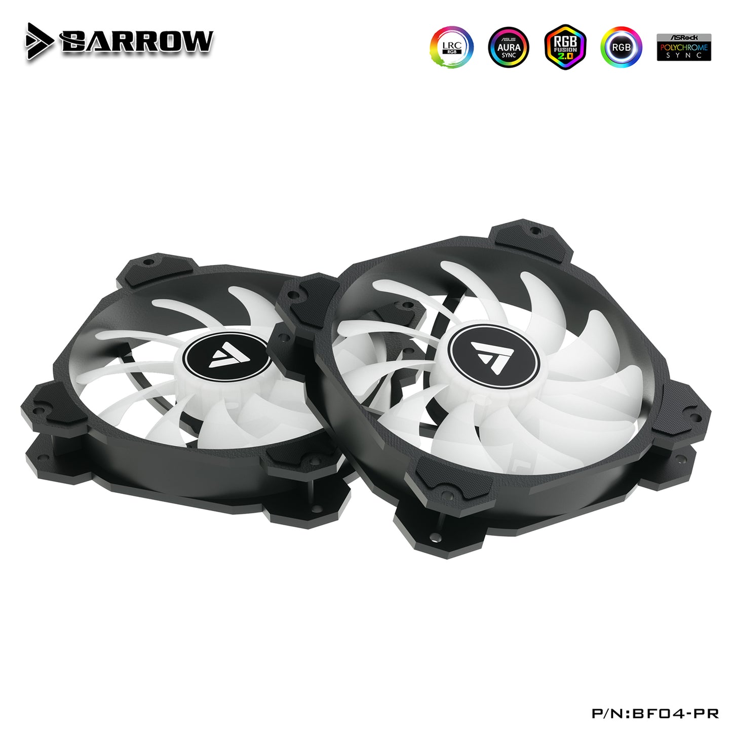 Barrow PWM Fans, LRC 2.0 5V, 6pin Interface, Light/Speed Integrated Radiator Fans, Need To Work With Controller, BF04-PR