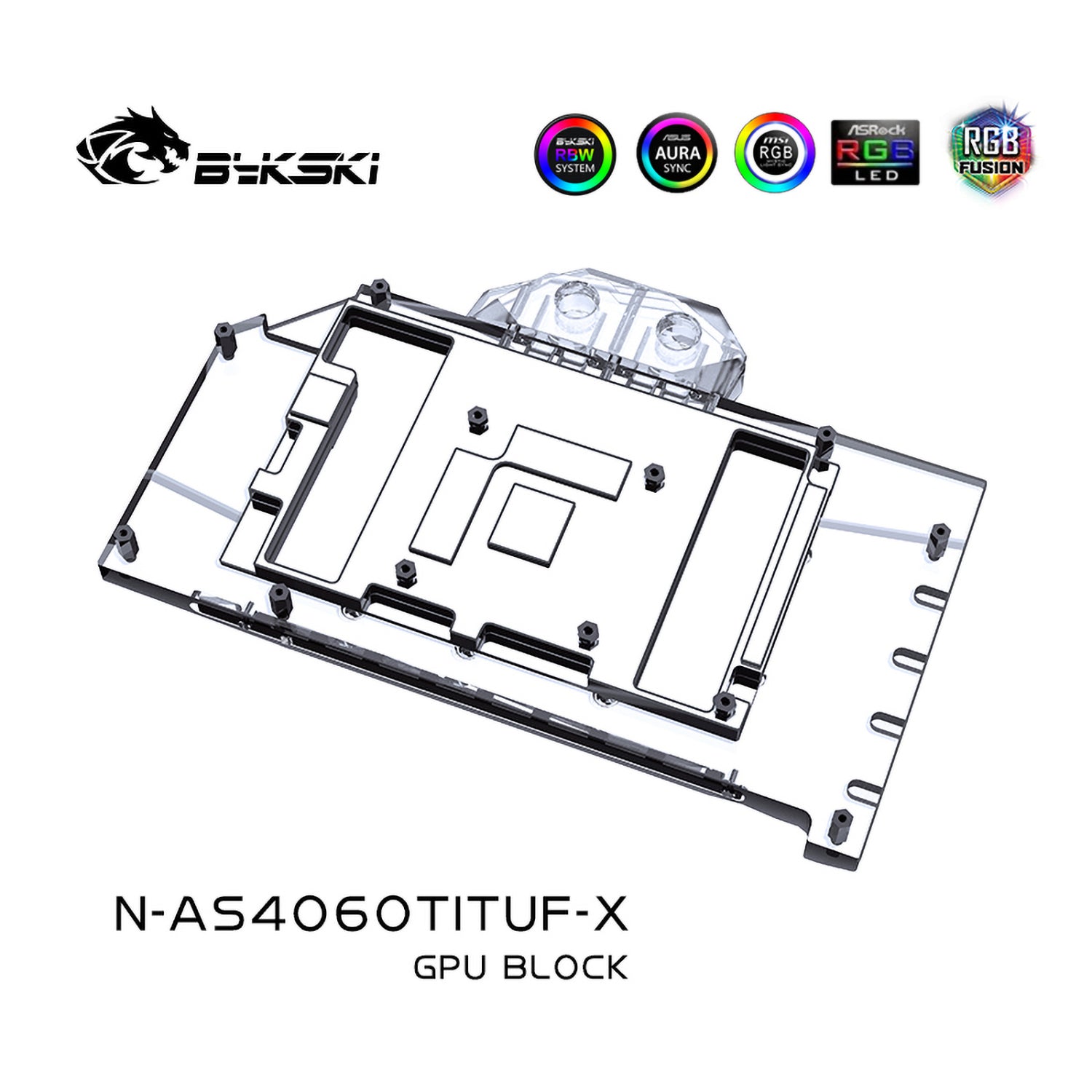 Bykski GPU Water Block For Asus RTX 4060 Ti TUF / Atlas Shark