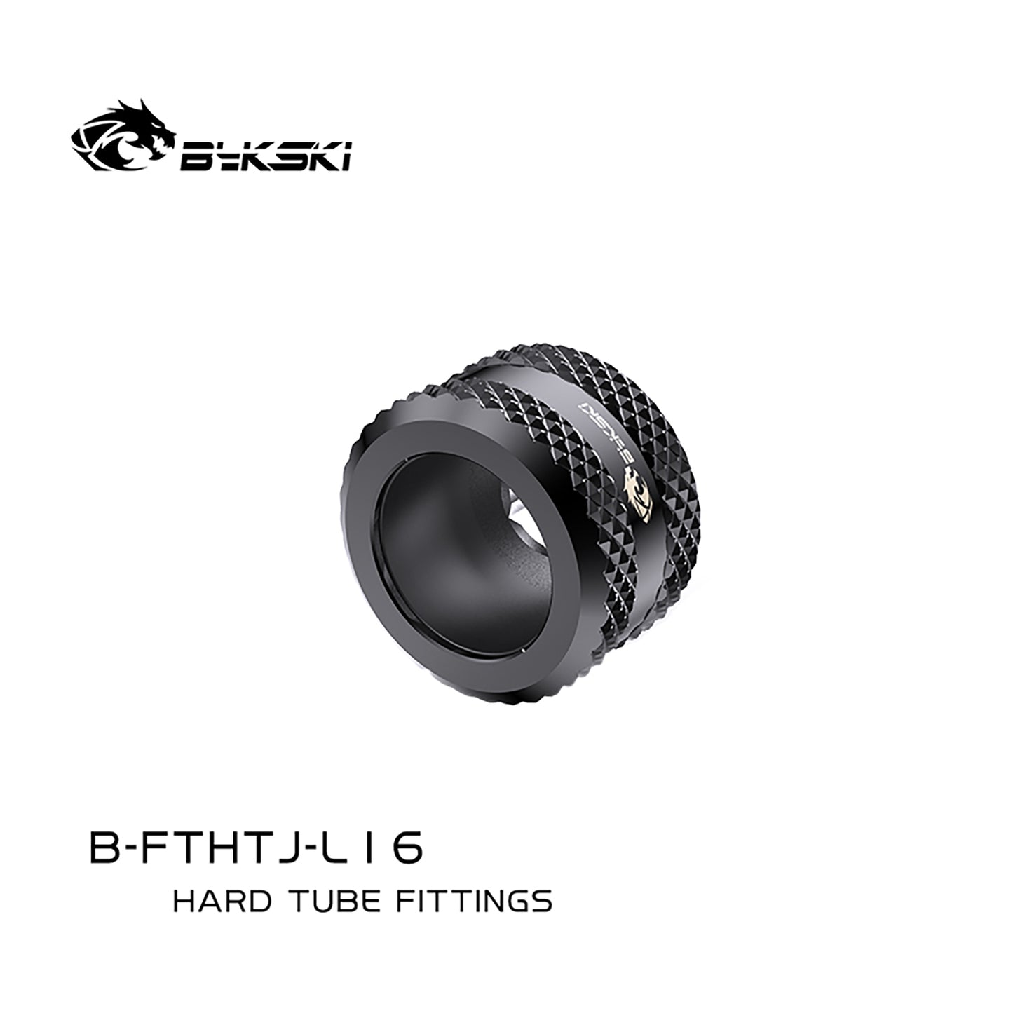 Anti-Off Type Hard Tube Fitting Bykski With Enhanced Silicone G1/4" Adapter For OD12mm / OD14mm / OD16mm Rigid Pipe Component, B-FTHTJ-L12 B-FTHTJ-L14 B-FTHTJ-L16