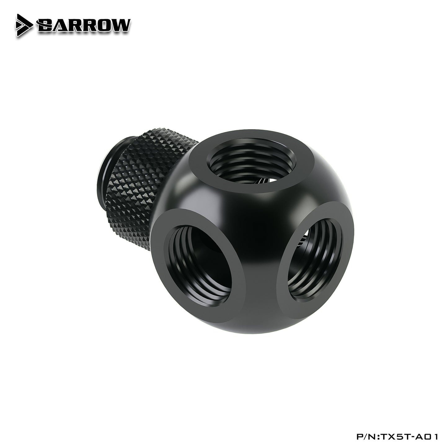 Barrow G1 / 4" X5  Extender Rotation, 5-Way Cubic Adaptor Seat Water Cooling Computer Accessories, TX5T-A01