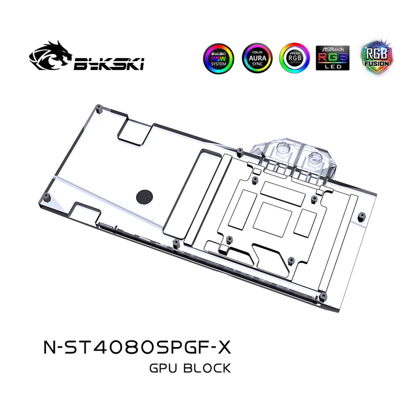 Bykski GPU Water Block For Zotac RTX 4080 Super-16GB PGF OC, Full Cover With Backplate PC Water Cooling Cooler, N-ST4080SPGF-X