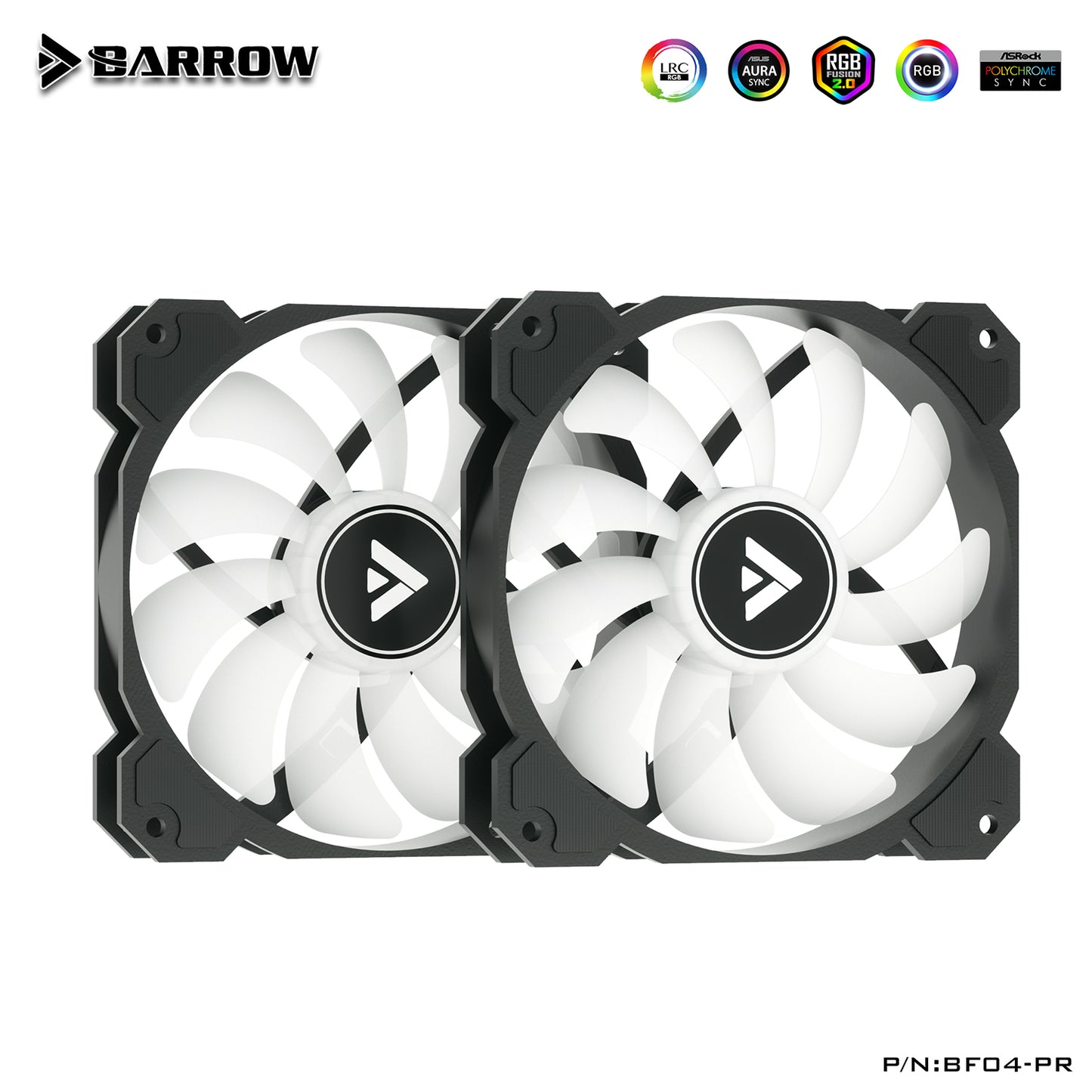 Barrow PWM Fans, LRC 2.0 5V, 6pin Interface, Light/Speed Integrated Radiator Fans, Need To Work With Controller, BF04-PR