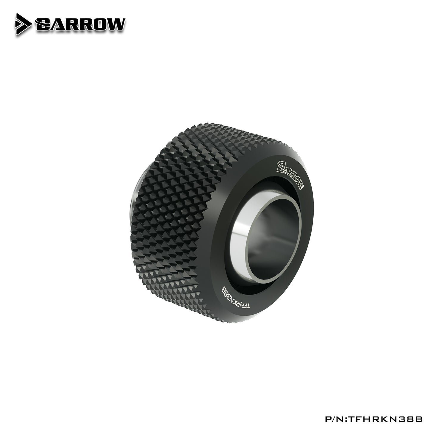 Barrow Soft Tube Fitting For 10x13 mm (3/8"ID*1/2"OD), G1/4" Compression Connector, Water Cooling Soft Tubing Compression Adapter, TFHRKN38B