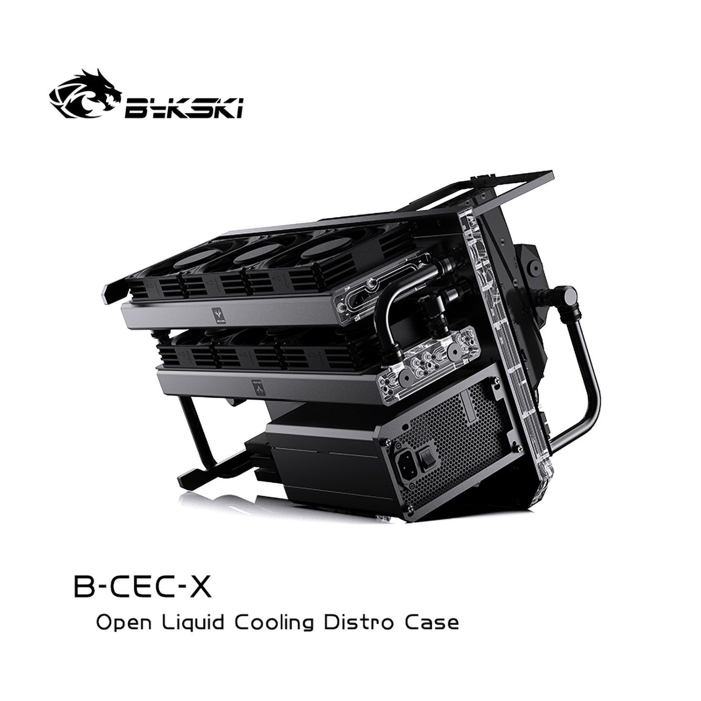 Bykski Open Waterway Chassis, All-aluminum Chassis Frame DIY Display Vertical And Horizontal Dual-use, B-CEC-X