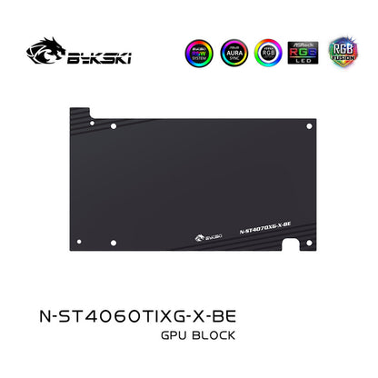 Bykski GPU Water Block For Zotac RTX 4060 Ti-8GB X-GAMING OC, Full Cover With Backplate PC Water Cooling Cooler, N-ST4060TIXG-X