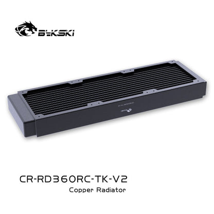 Radiateur en cuivre Bykski 360 mm Série RC Dissipation thermique haute performance Épaisseur 40 mm pour refroidisseur de ventilateur 12 cm, CR-RD360RC-TK-V2