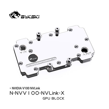 Bykski GPU Water Cooling Block For N-NVV100-NVLink-X Gaming, Graphics Card Liquid Cooler System,N-NVV100-NVLink-X