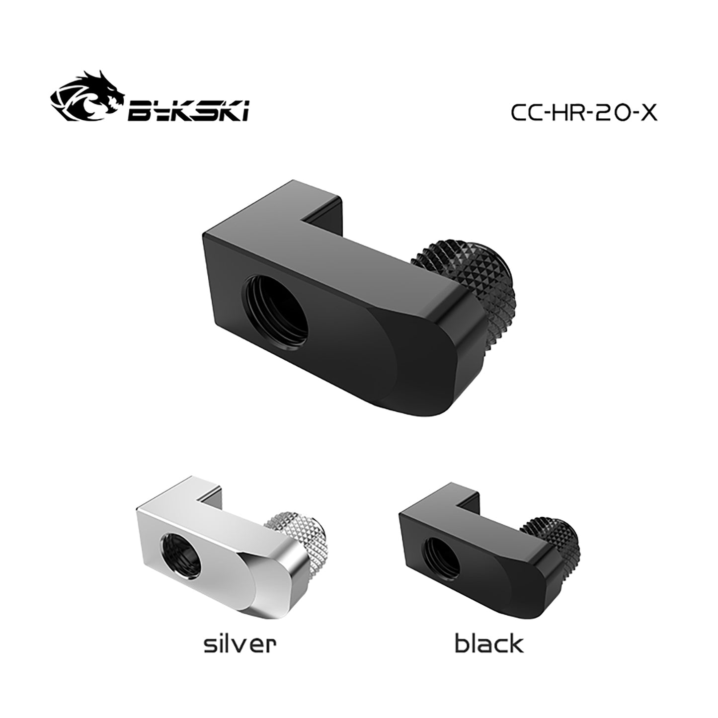 Bykski 10/15/20/25mm Offset Fitting, G1/4" Rotatable Adapter, Water Cooling Connector, CC-HR-X/10/15/20/25-X