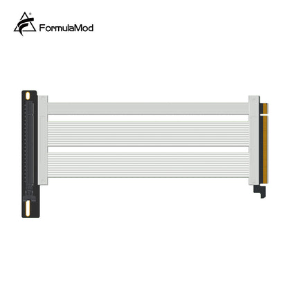 FormulaMod PCIe 4.0 Riser Cable Vertical Bracket Kit, Graphics Card Extension Cord Adapter With 90° Angle, Metal Vertical Install Holder, Fm-XKYCX