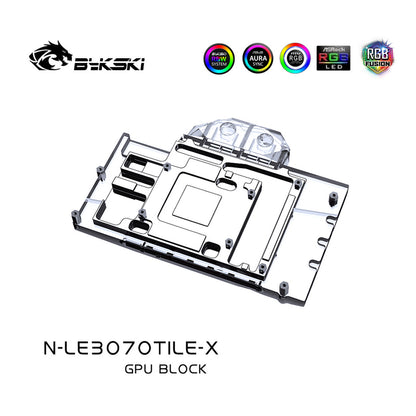 Bykski GPU block For Leadtek RTX3070Ti LIFE ES, Full Cover Graphics Card Water Cooling Block, N-LE3070TILE-X