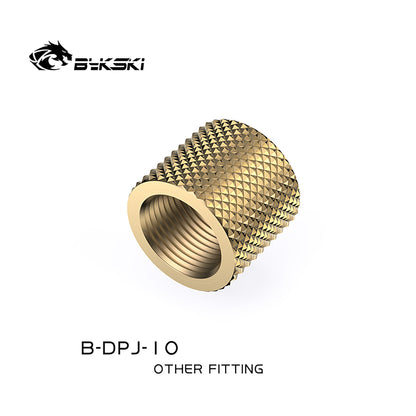 Bykski 10mm Female To Female Fittings, Boutique Diamond Pattern, Multiple Color G1/4 Female To Female Fittings, B-DPJ-10