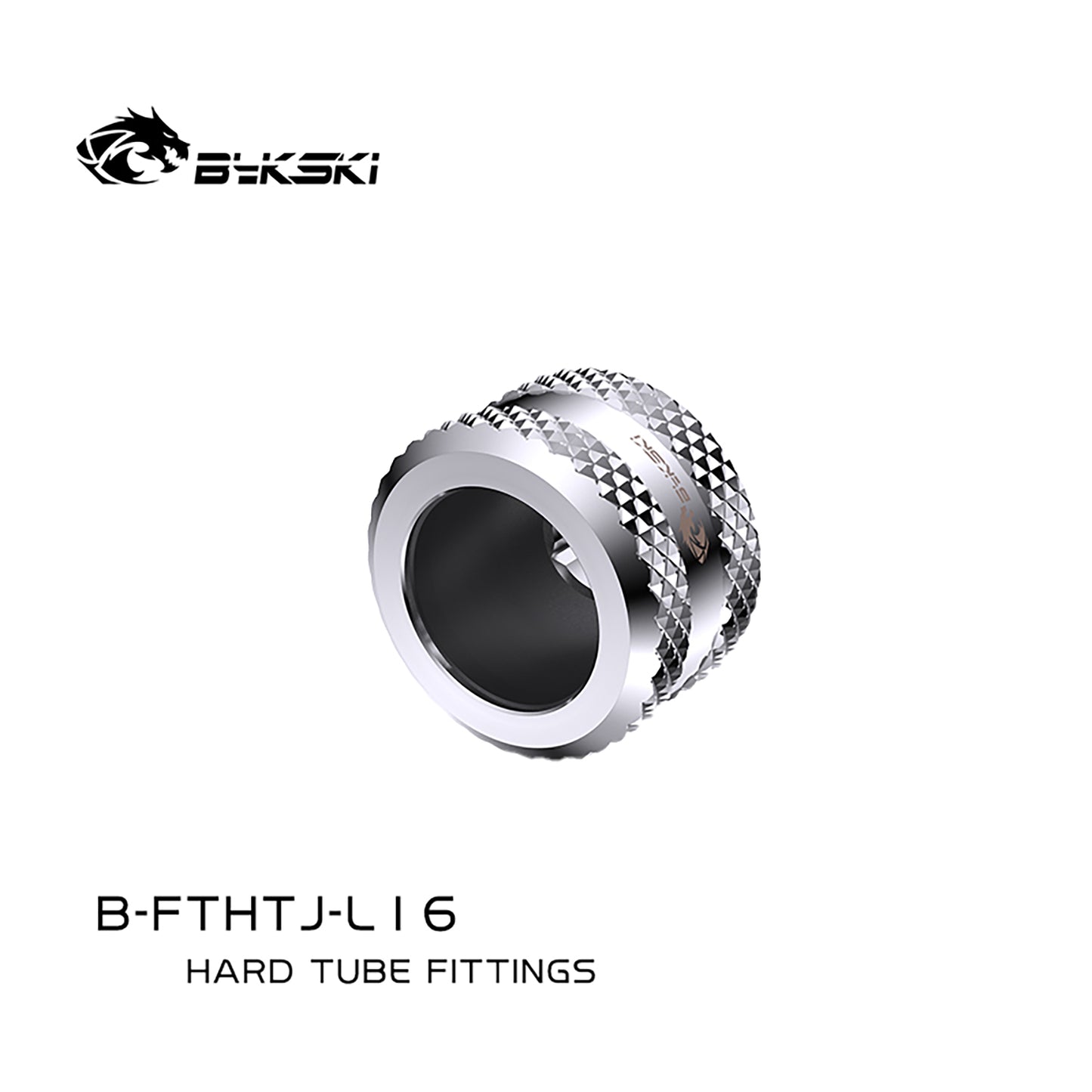 Anti-Off Type Hard Tube Fitting Bykski With Enhanced Silicone G1/4" Adapter For OD12mm / OD14mm / OD16mm Rigid Pipe Component, B-FTHTJ-L12 B-FTHTJ-L14 B-FTHTJ-L16