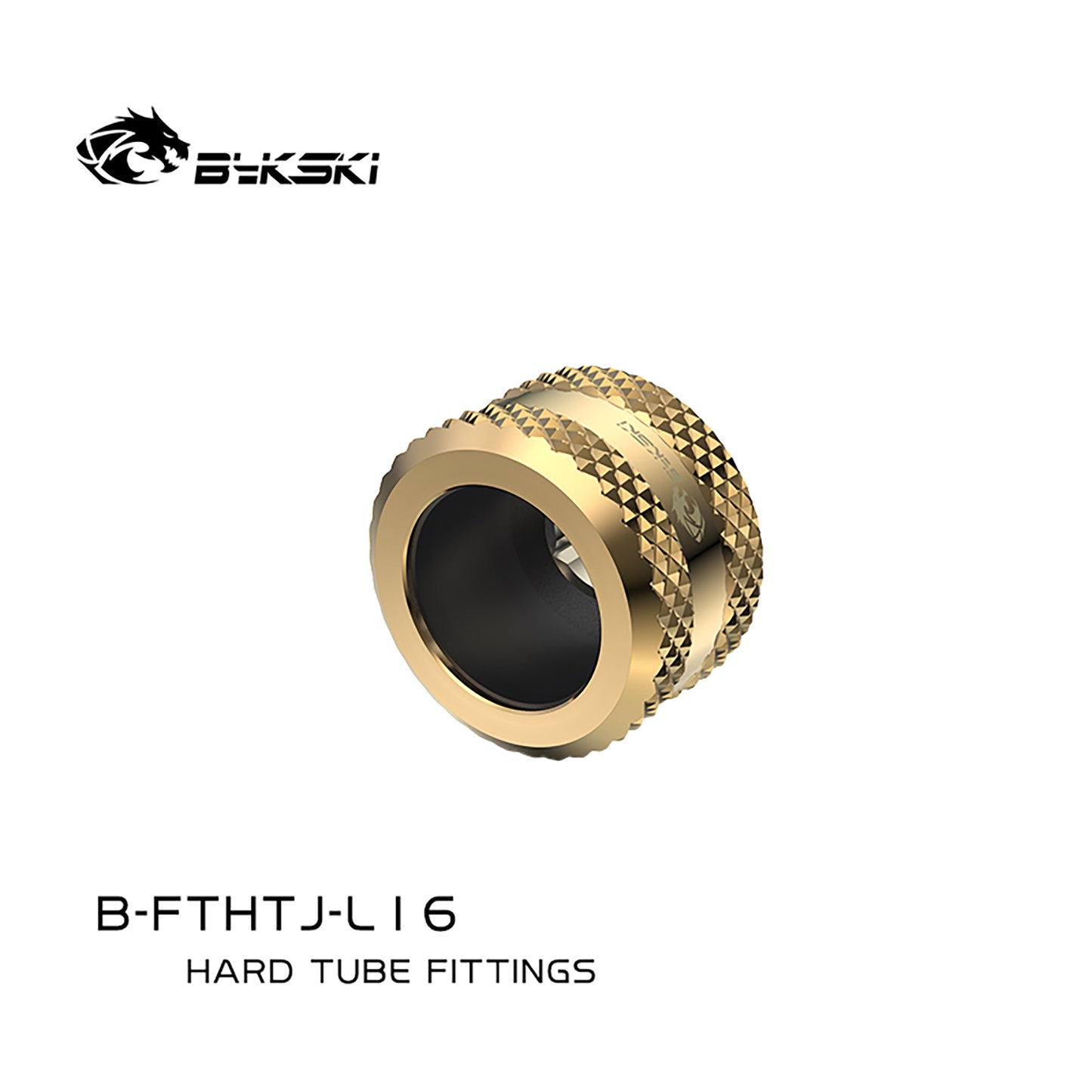 Anti-Off Type Hard Tube Fitting Bykski With Enhanced Silicone G1/4" Adapter For OD12mm / OD14mm / OD16mm Rigid Pipe Component, B-FTHTJ-L12 B-FTHTJ-L14 B-FTHTJ-L16