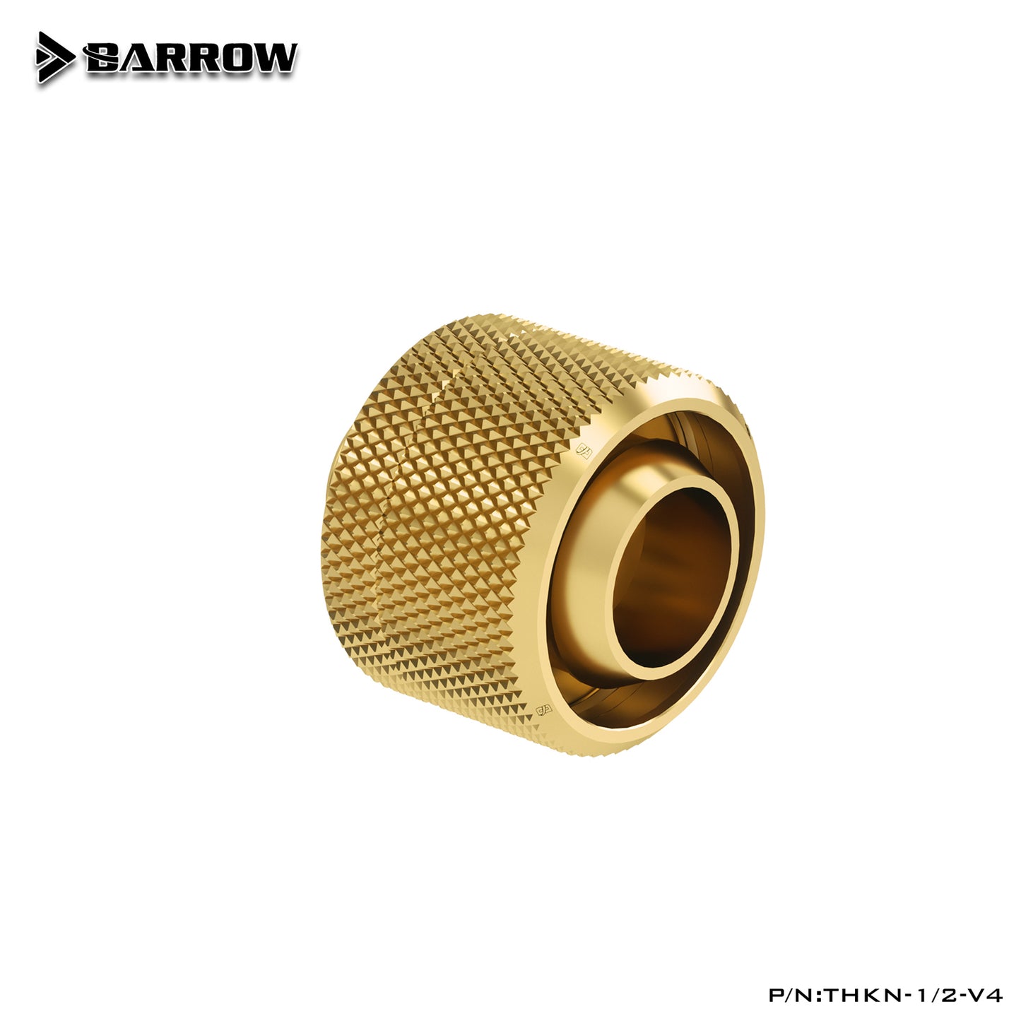 Barrow 13x19mm Soft Tube Fitting, 1/2"ID*3/4"OD G1/4" Compression Connector, Water Cooling Soft Tubing Compression Adapter, THKN-1/2-V4