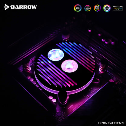 Barrow CPU Block, For Intel And AMD CPU, A-RGB Water Way Water Cooling Cooler, LTGFHI-04 LTGFHA-04